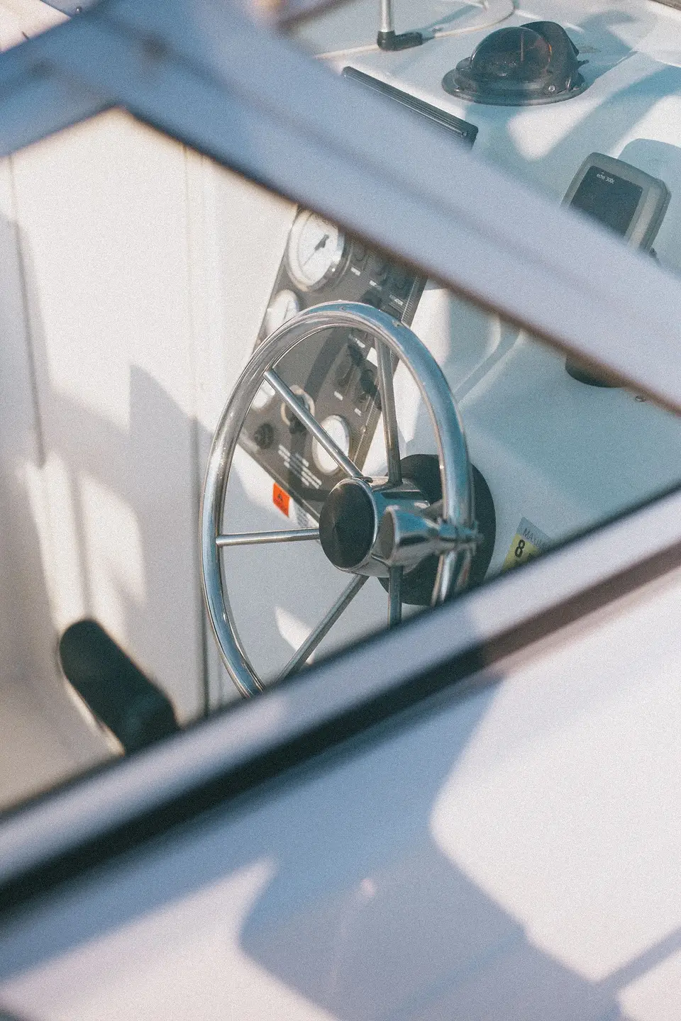 Stainless steel boat helm